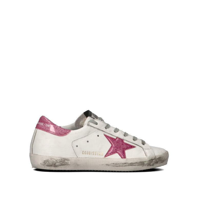 GOLDEN GOOSE Sneaker donna bianca/rosa in pelle