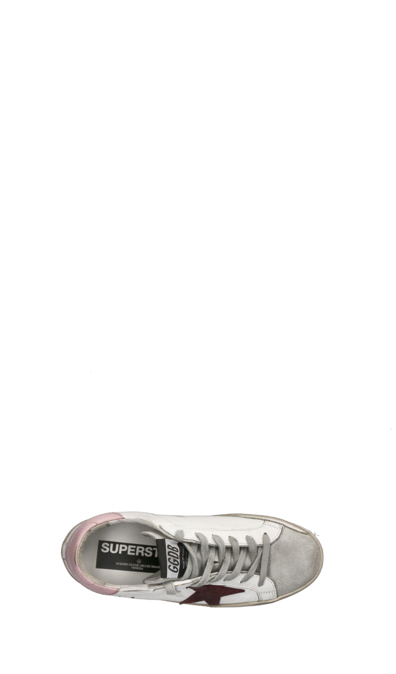GOLDEN GOOSE Sneaker donna bianca/rosa in pelle