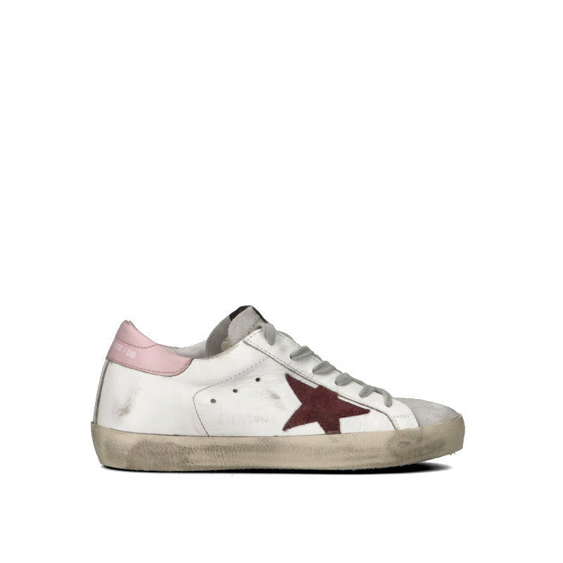 GOLDEN GOOSE Sneaker donna bianca/rosa in pelle