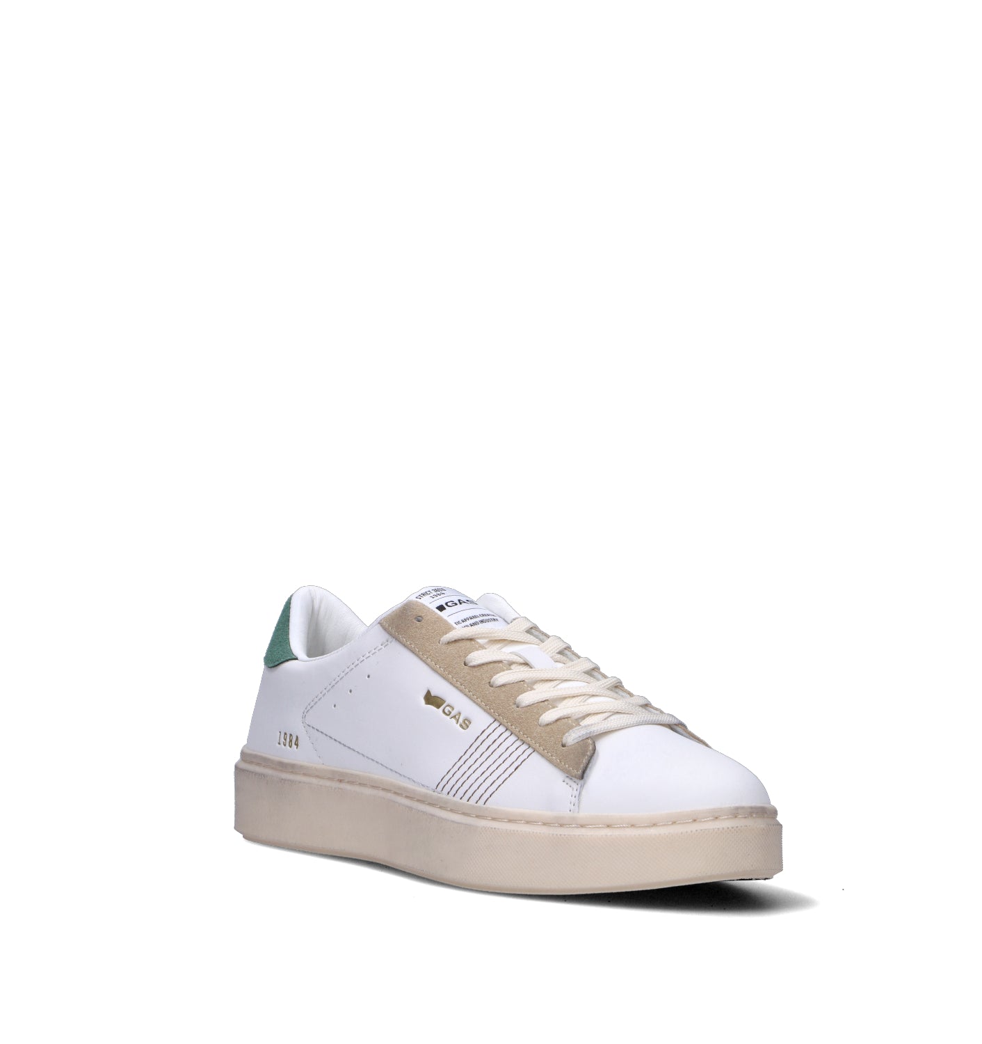 GAS Sneaker uomo bianca/verde
