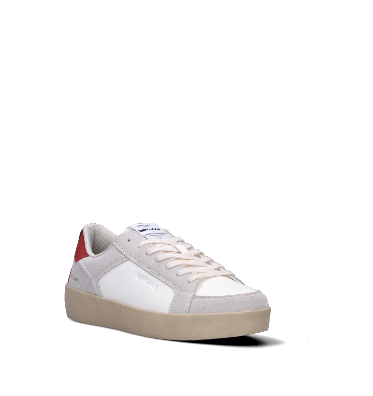 GAS Sneaker uomo bianca/rossa
