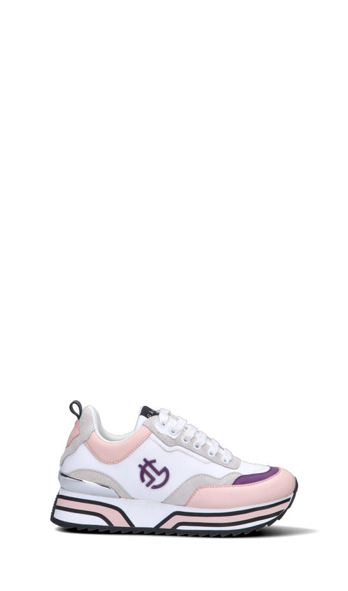 GAeLLE Sneaker donna bianca/rosa in pelle