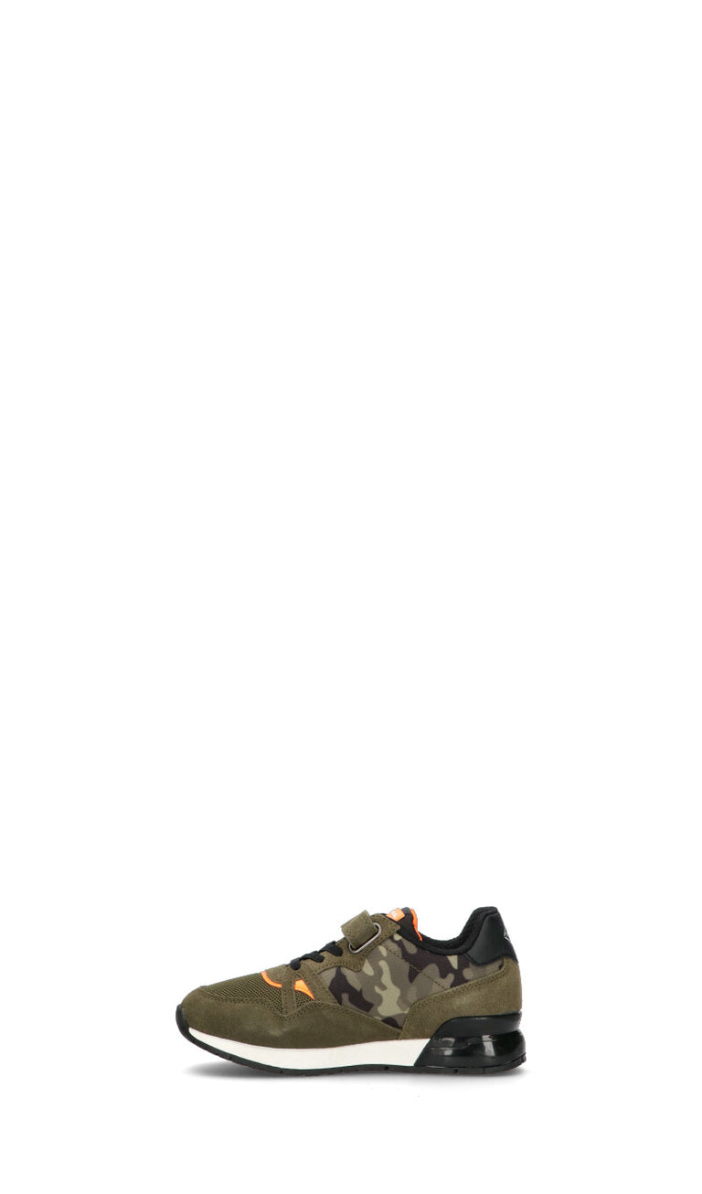 REPLAY Sneaker bimbo verde militare/arancio in pelle