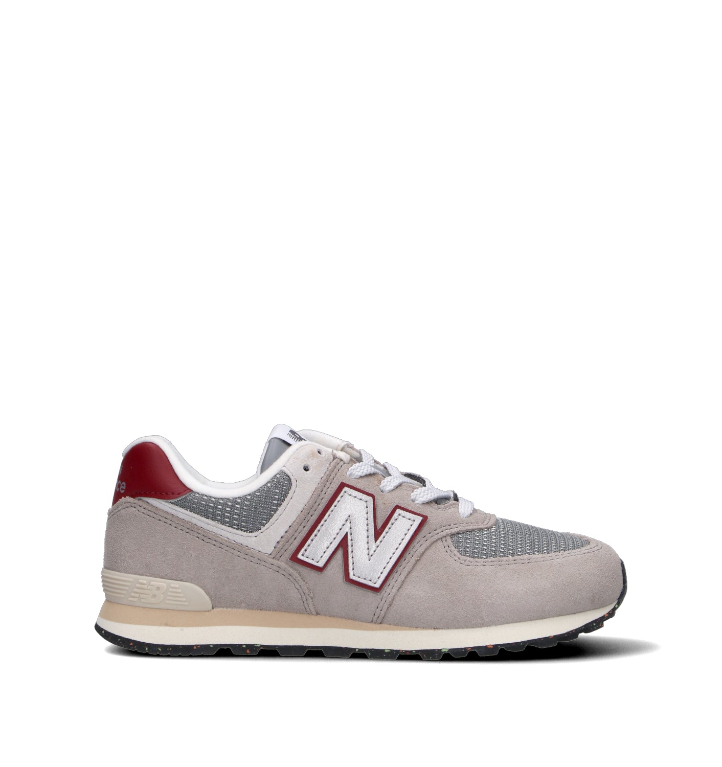 NEW BALANCE 574 Sneaker donna grigia/rossa