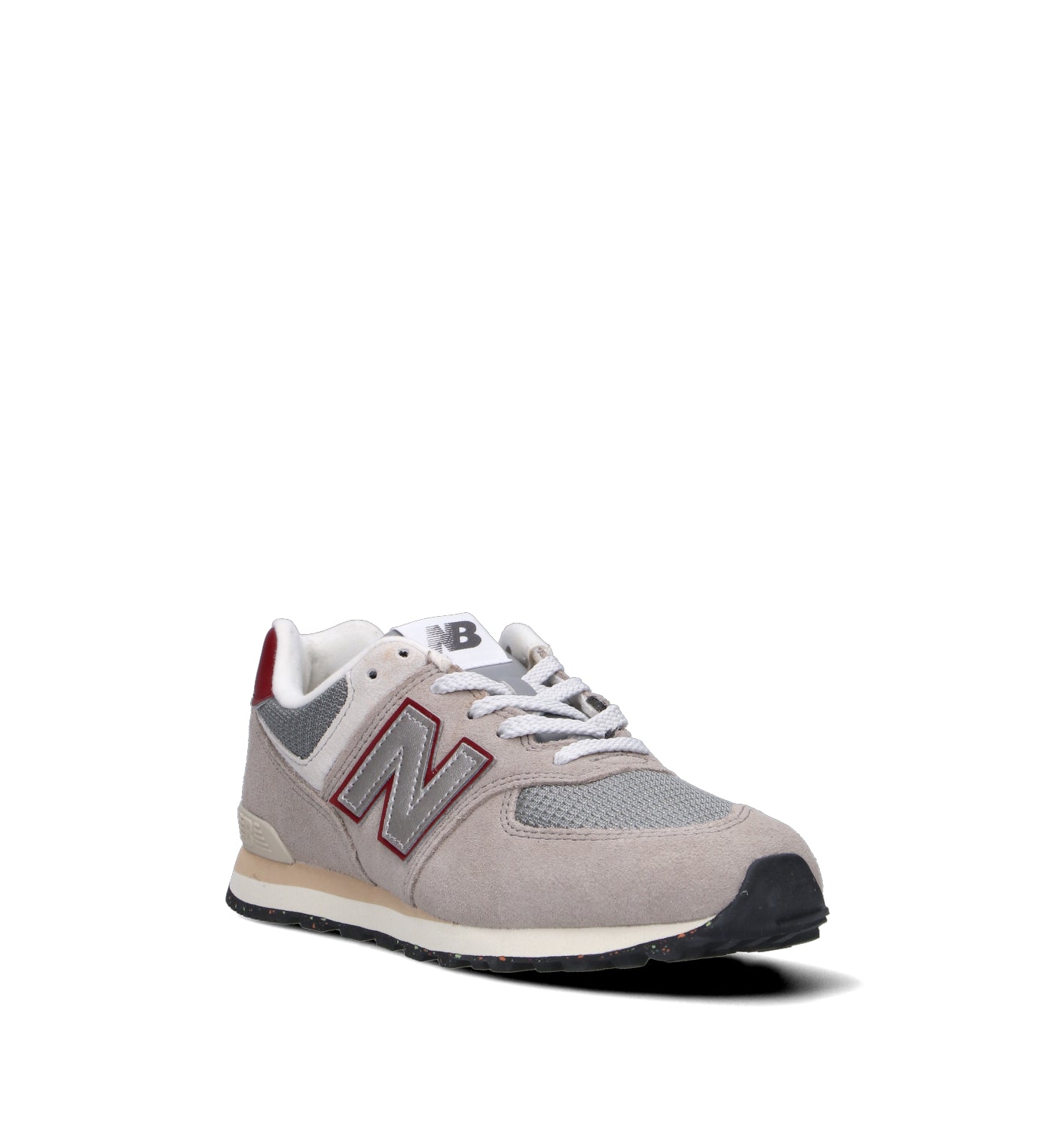 NEW BALANCE 574 Sneaker donna grigia/rossa