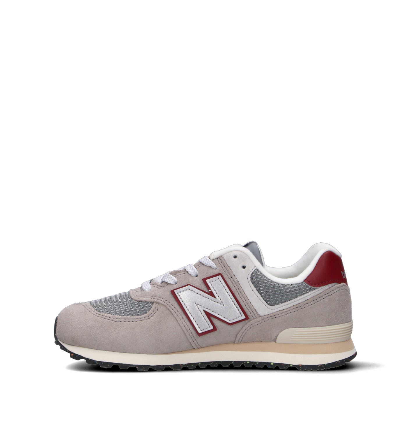 NEW BALANCE 574 Sneaker donna grigia/rossa