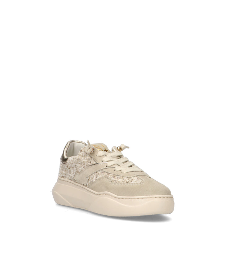 GIO+ Sneaker donna panna in pelle