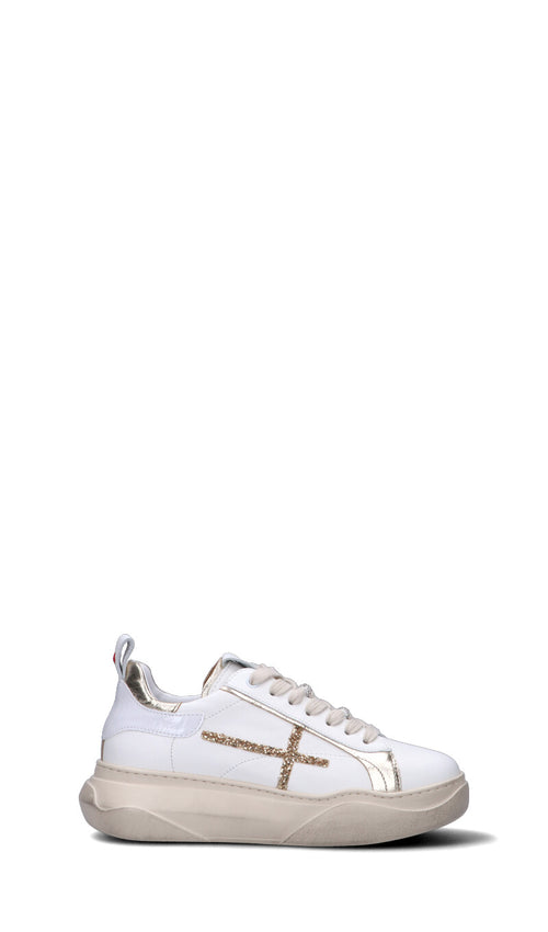 GIO+ Sneaker donna bianca/oro in pelle