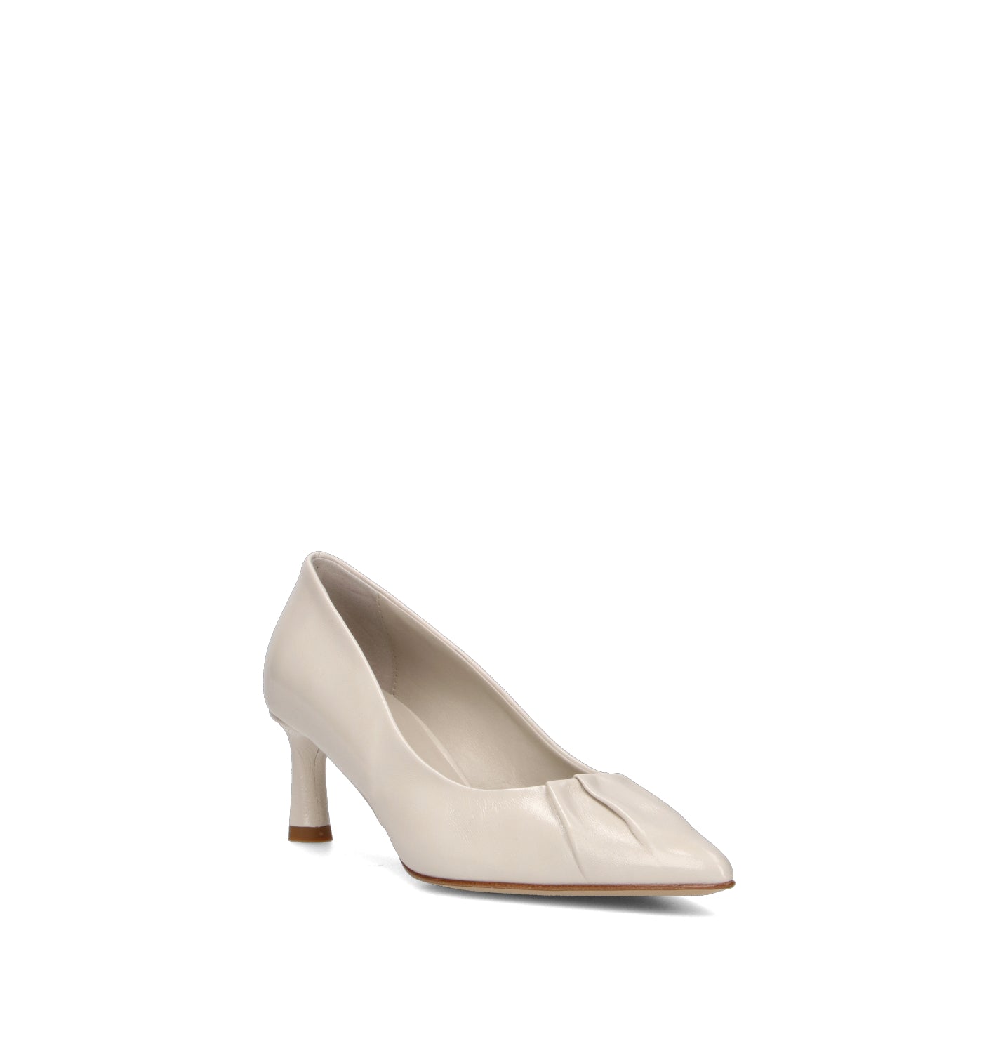 HALMANERA Décolleté donna bianco in pelle