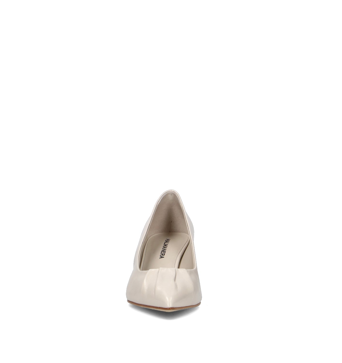 HALMANERA Décolleté donna bianco in pelle