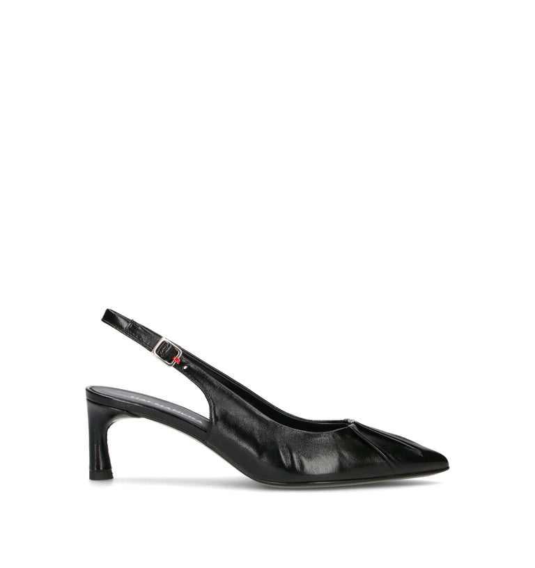 HALMANERA Slingback donna nera in pelle