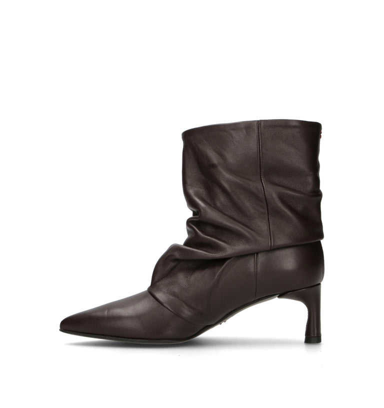 HALMANERA Tronchetto donna testa di moro in pelle