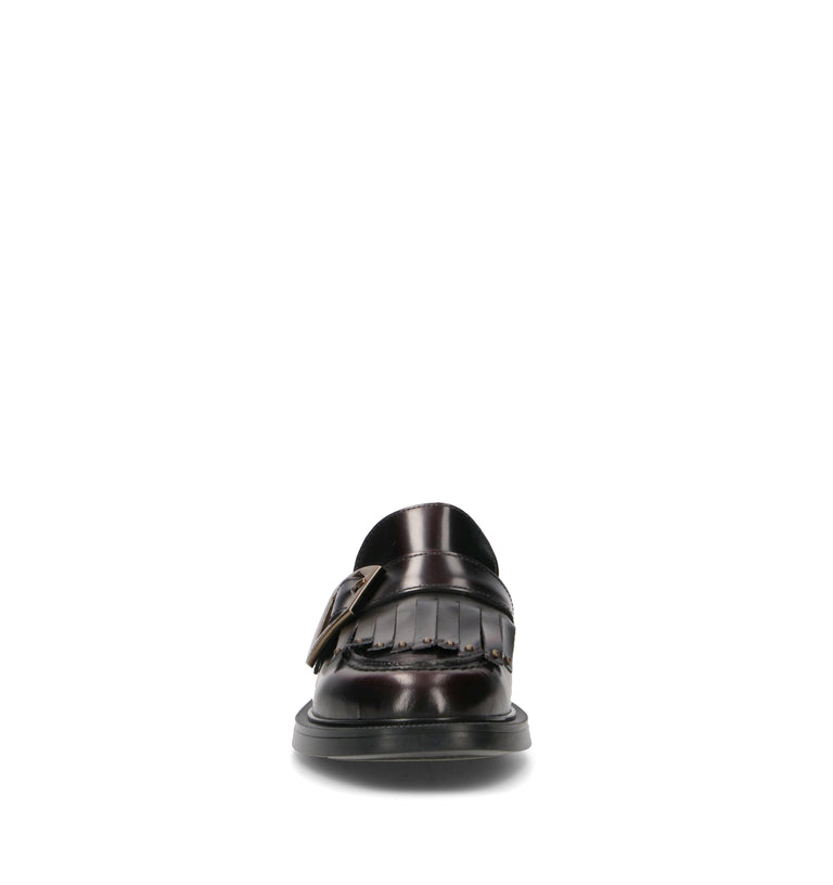 LORENZO MARI Mocassino donna bordeaux in pelle