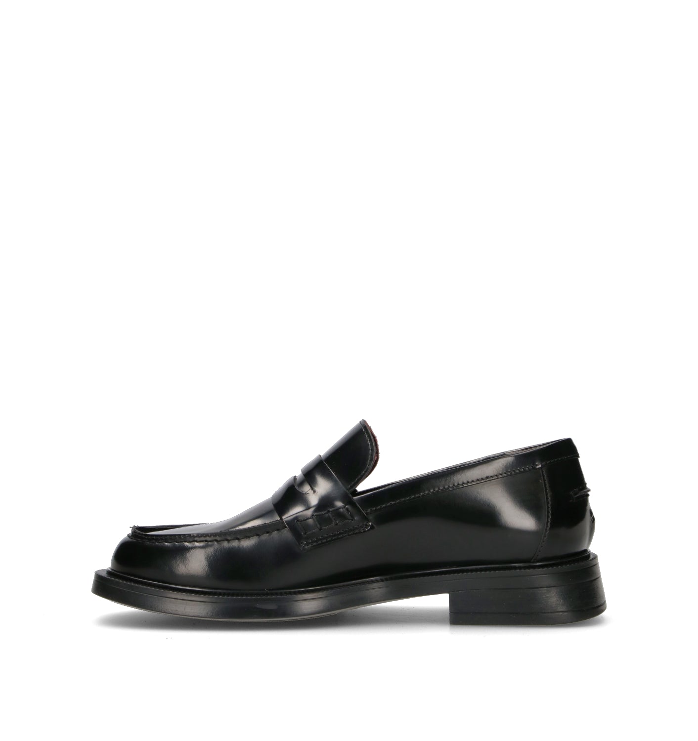 LORENZO MARI Mocassino donna nero in pelle