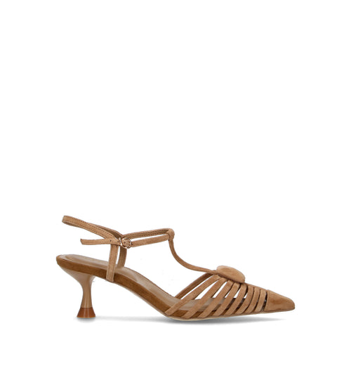 APEPAZZA Slingback donna cognac in suede