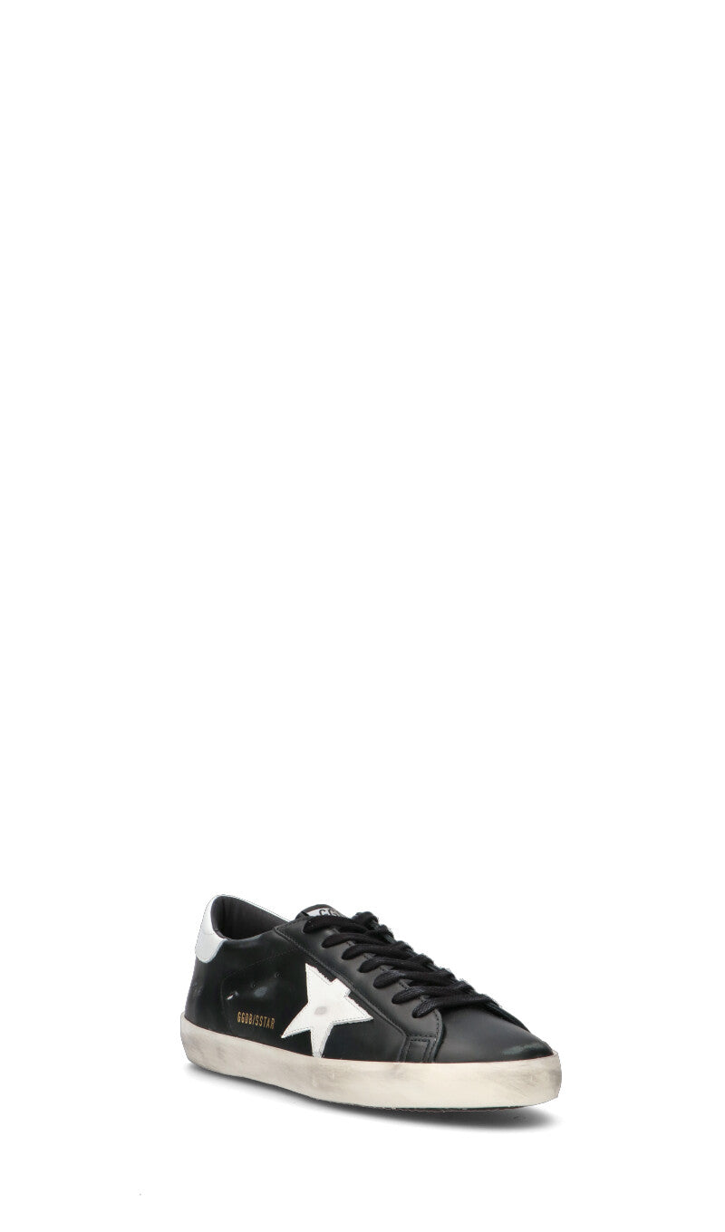 GOLDEN GOOSE SUPER-STAR CLASSIC WITH LIST Sneaker uomo nera in pelle