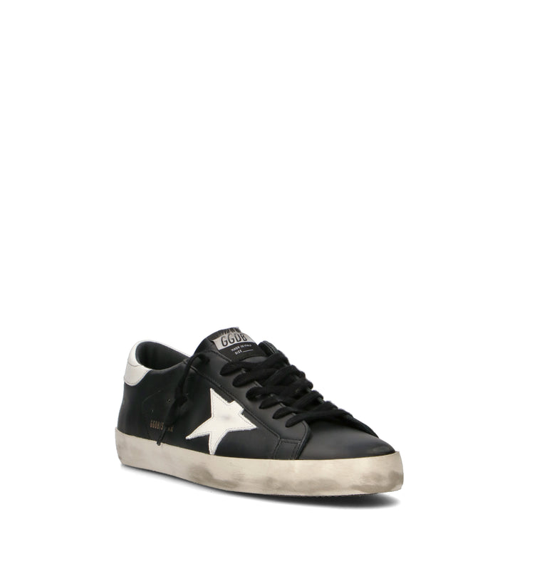 GOLDEN GOOSE SUPER-STAR CLASSIC WITH LIST Sneaker uomo nera in pelle