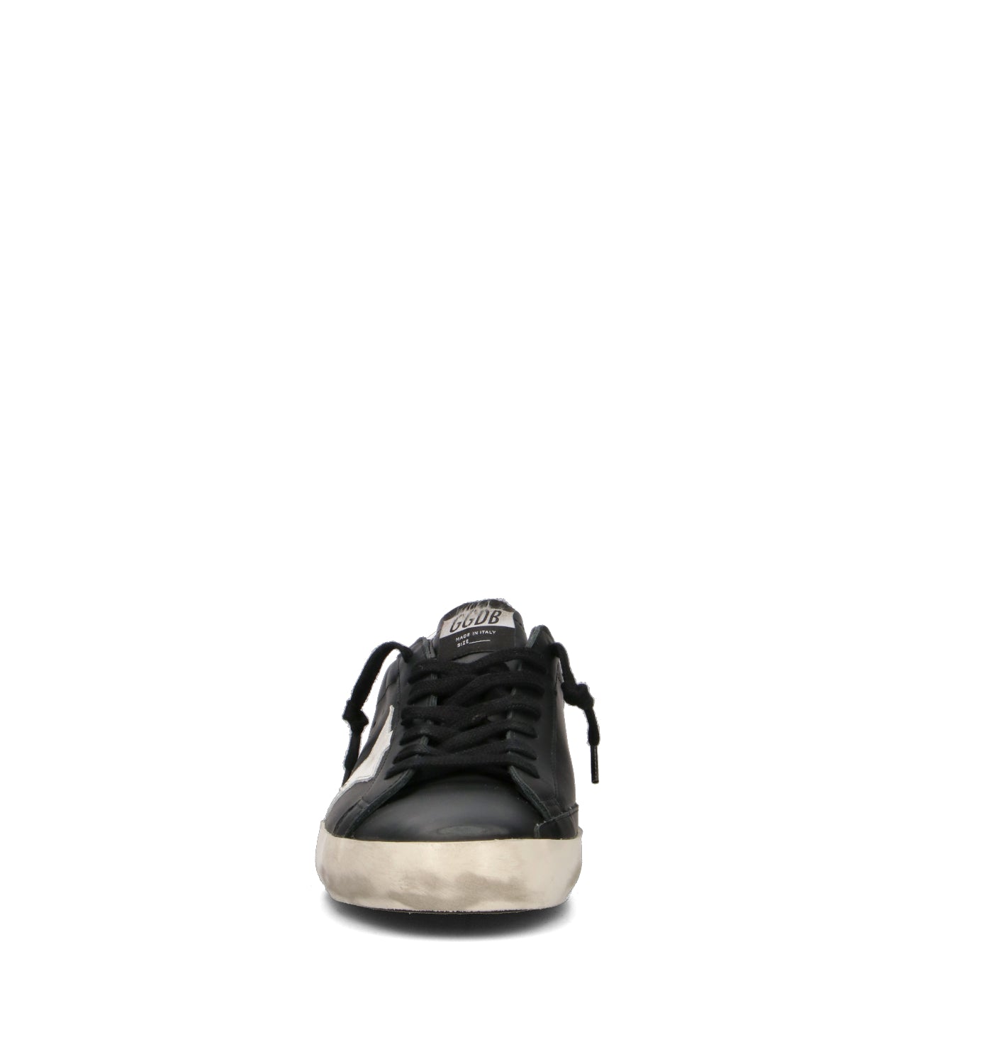 GOLDEN GOOSE SUPER-STAR CLASSIC WITH LIST Sneaker uomo nera in pelle