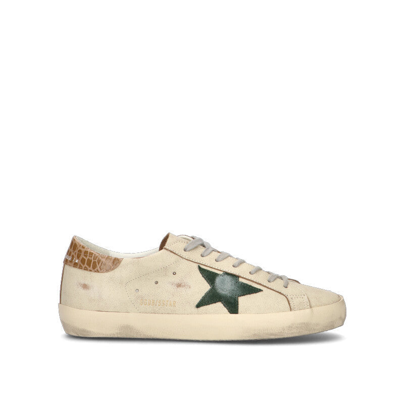 GOLDEN GOOSE - SUPER-STAR Sneaker uomo in pelle scamosciata