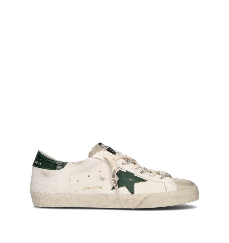 GOLDEN GOOSE SUPER-STAR CLASSIC WITH LIST Sneaker uomo bianca in pelle