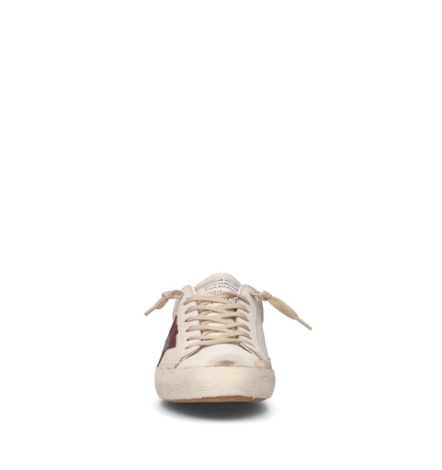 GOLDEN GOOSE SUPER-STAR CLASSIC WITH LIST Sneaker uomo bianca/bordeaux in pelle