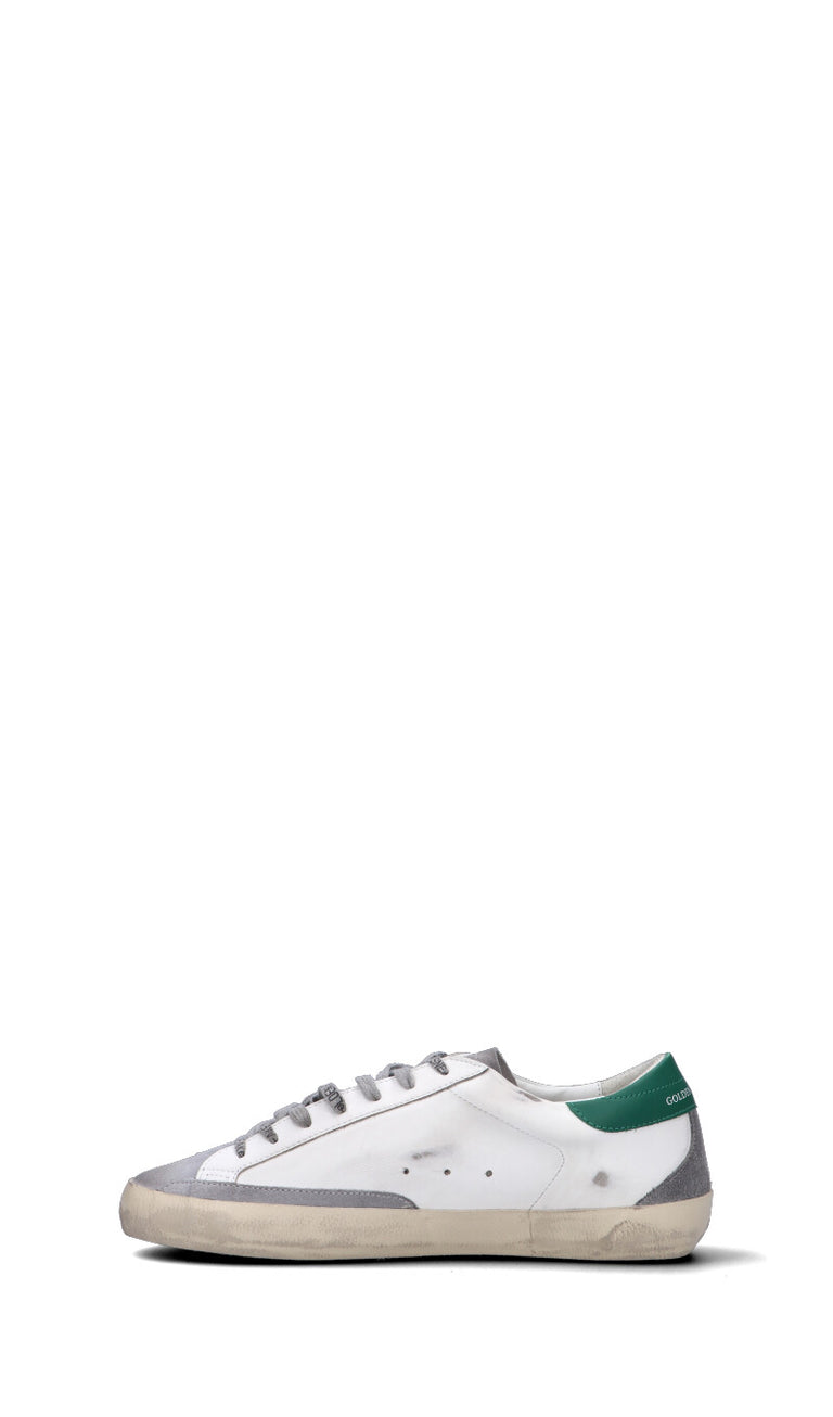 GOLDEN GOOSE SUPERSTAR Sneaker uomo bianca/verde/grigia in pelle