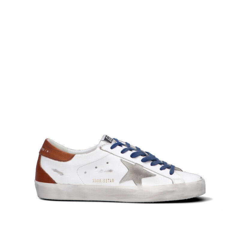 GOLDEN GOOSE SUPER-STAR CLASSIC Sneaker uomo bianca/cuoio in pelle