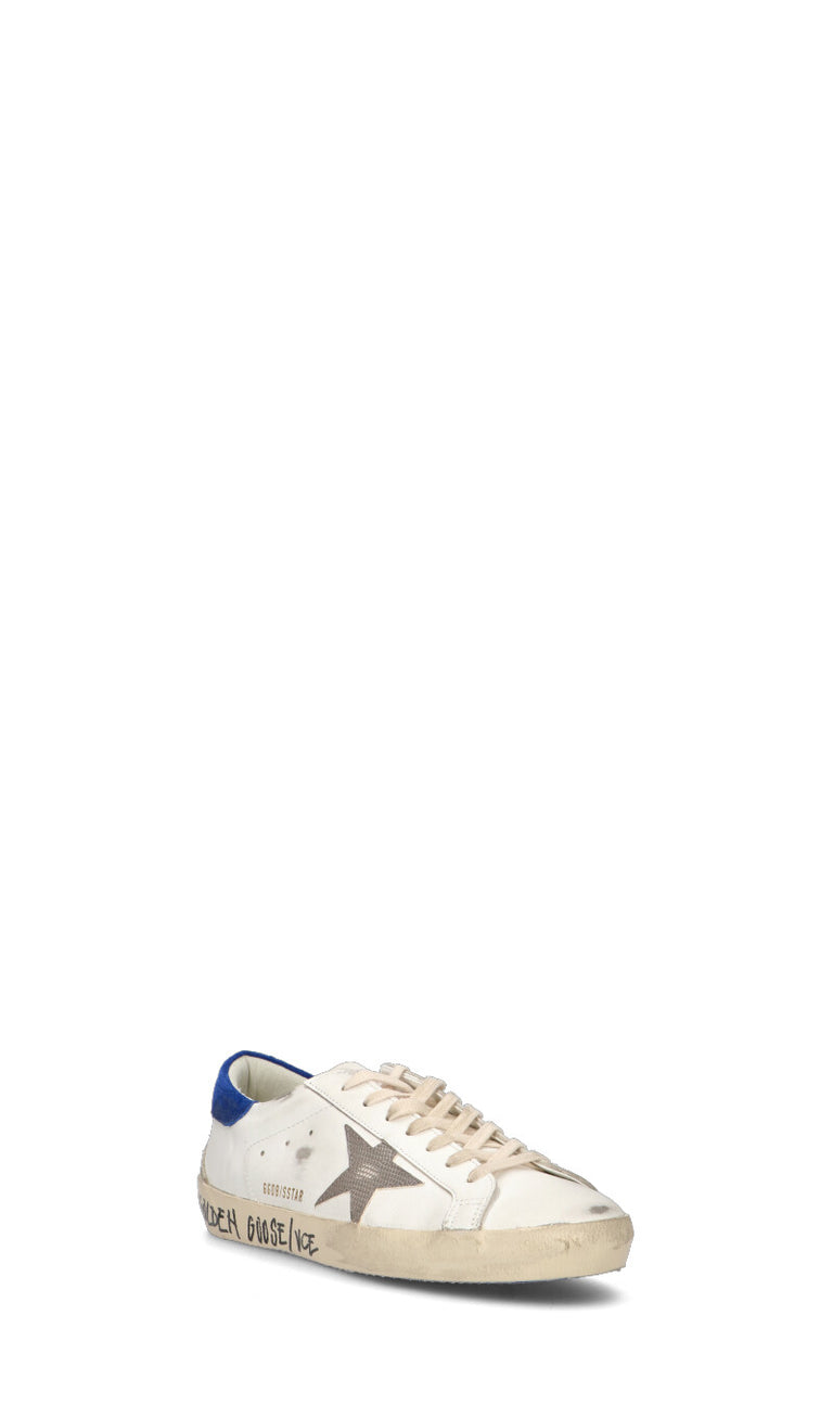 GOLDEN GOOSE SUPER-STAR CLASSIC Sneaker uomo bianca/blu in pelle