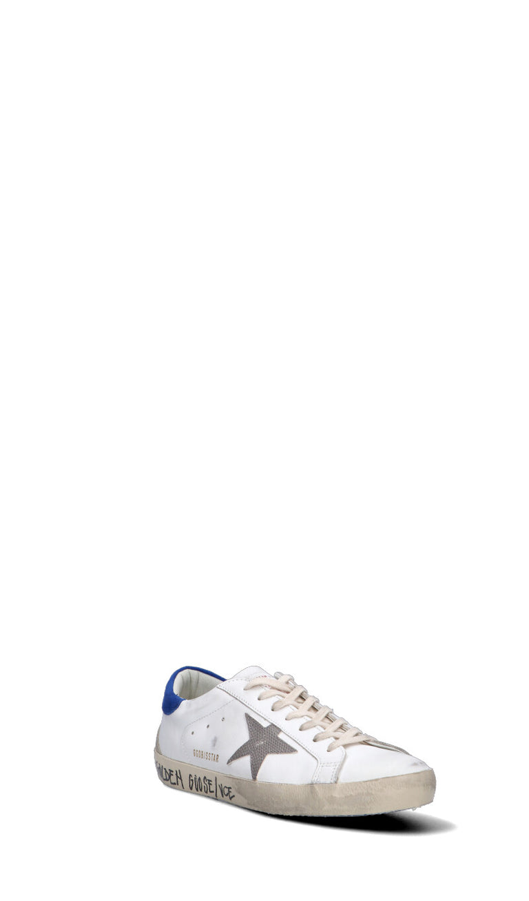 GOLDEN GOOSE SUPER-STAR CLASSIC Sneaker uomo bianca/blu in pelle