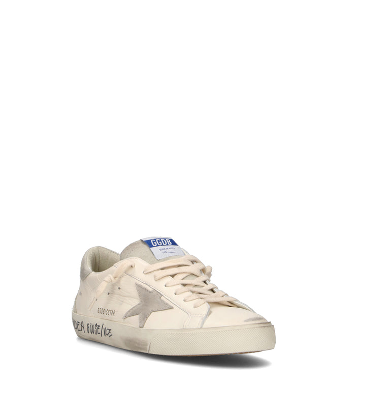 GOLDEN GOOSE SUPER-STAR CLASSIC WITH SPUR Sneaker uomo bianca in pelle