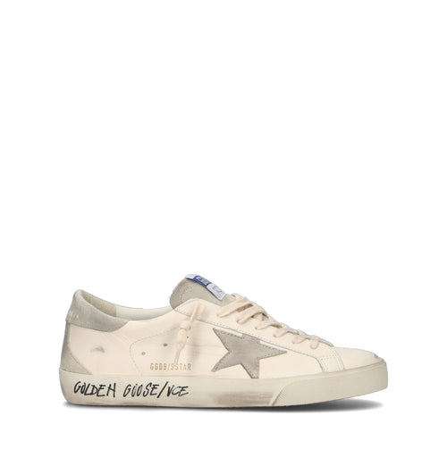 GOLDEN GOOSE SUPER-STAR CLASSIC WITH SPUR Sneaker uomo bianca in pelle