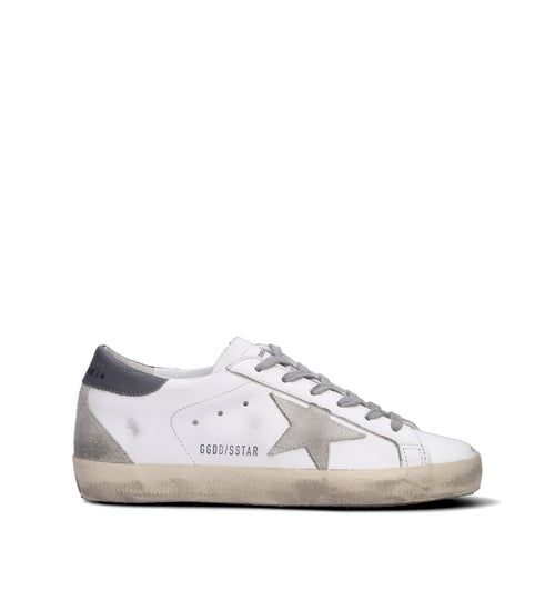 GOLDEN GOOSE SUPER-STAR CLASSIC WITH SPUR Sneaker uomo bianca/grigia in pelle