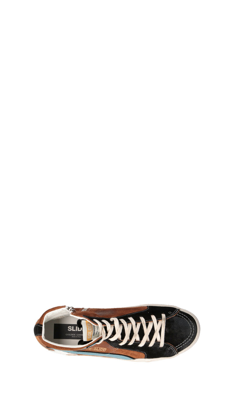 GOLDEN GOOSE SLIDE CLASSIC Sneaker uomo marrone/nera in suede