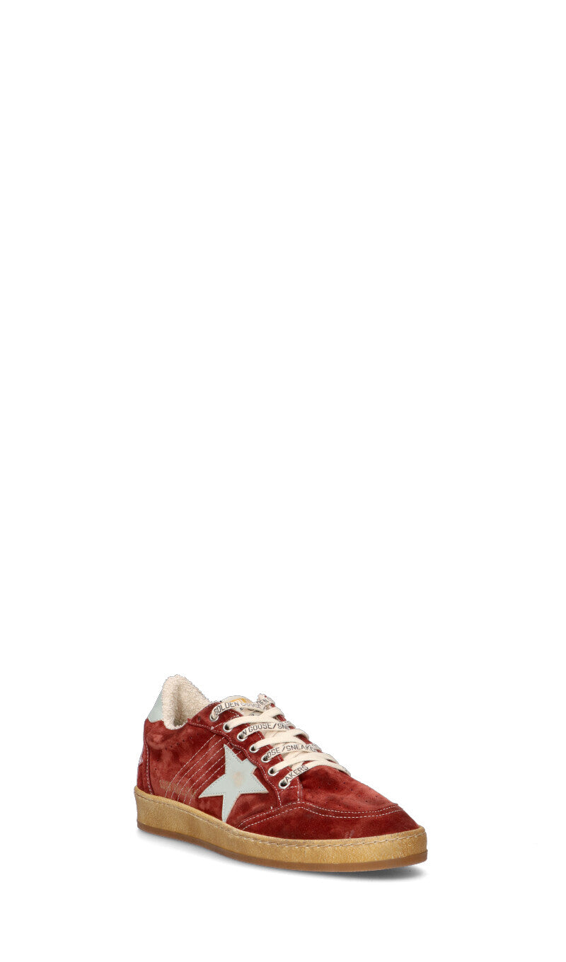 GOLDEN GOOSE Snekaer uomo rossa in pelle scamosciata