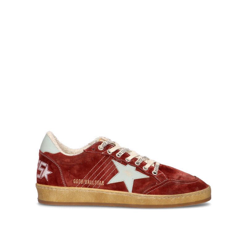 GOLDEN GOOSE Snekaer uomo rossa in pelle scamosciata