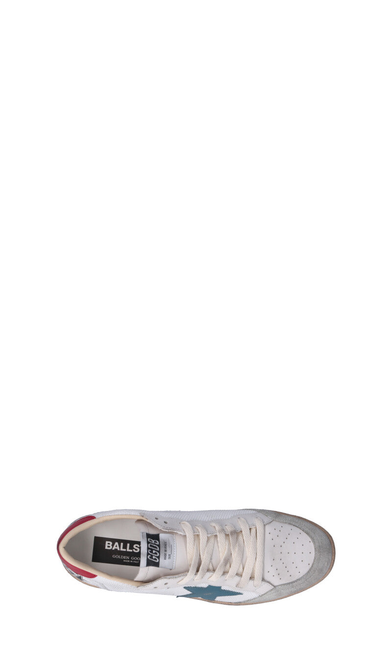 GOLDEN GOOSE - BALL STAR Sneaker uomo bianca in suede