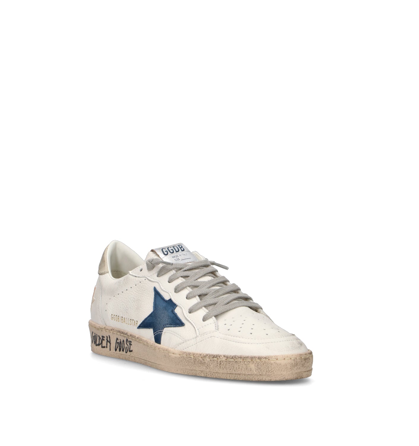 GOLDEN GOOSE BALL STAR Sneaker uomo bianca in pelle
