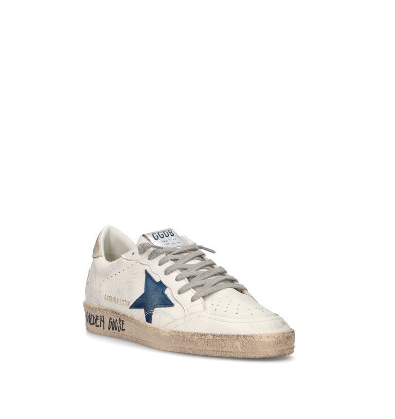 GOLDEN GOOSE BALL STAR Sneaker uomo bianca in pelle