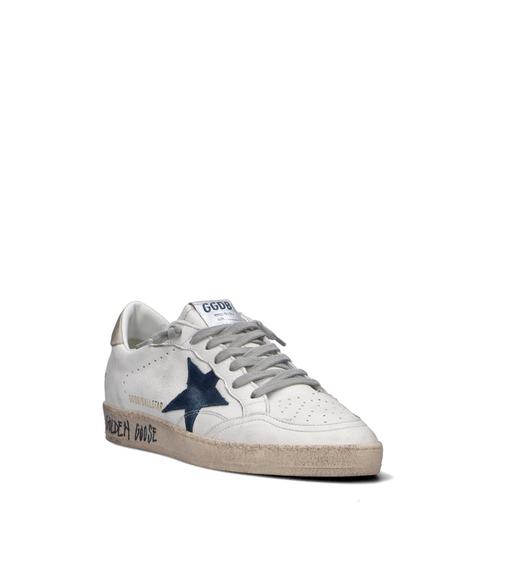 GOLDEN GOOSE BALL STAR Sneaker uomo bianca in pelle