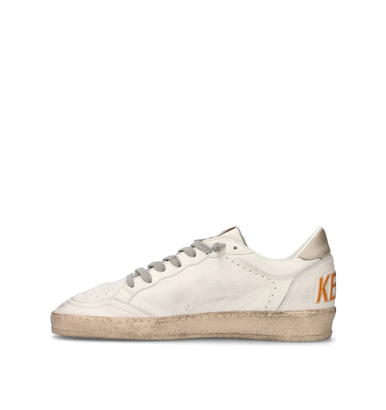 GOLDEN GOOSE BALL STAR Sneaker uomo bianca in pelle