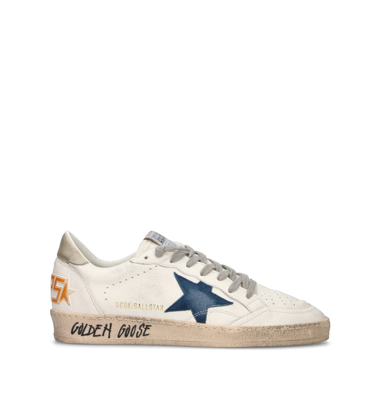 GOLDEN GOOSE BALL STAR Sneaker uomo bianca in pelle