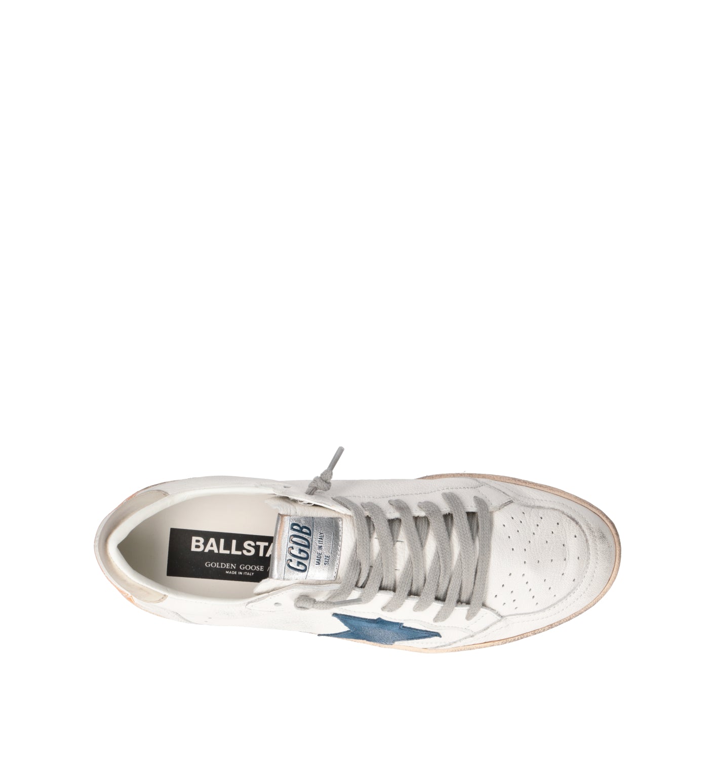 GOLDEN GOOSE BALL STAR Sneaker uomo bianca in pelle