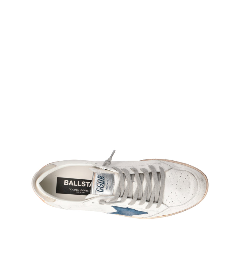 GOLDEN GOOSE BALL STAR Sneaker uomo bianca in pelle