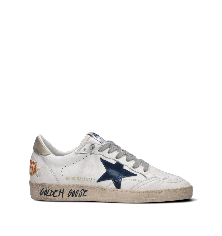 GOLDEN GOOSE BALL STAR Sneaker uomo bianca in pelle