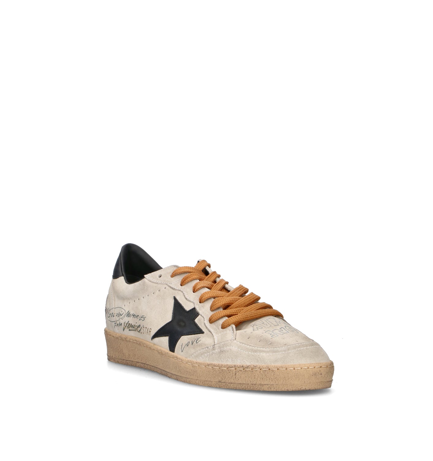 GOLDEN GOOSE BALL STAR Sneaker uomo bianca in pelle