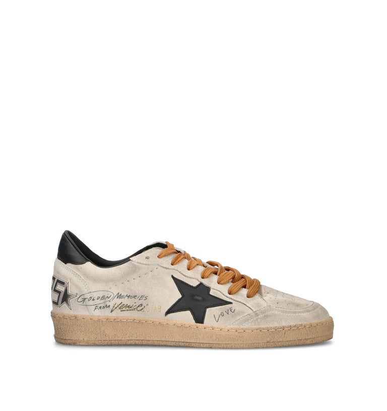 GOLDEN GOOSE BALL STAR Sneaker uomo bianca in pelle