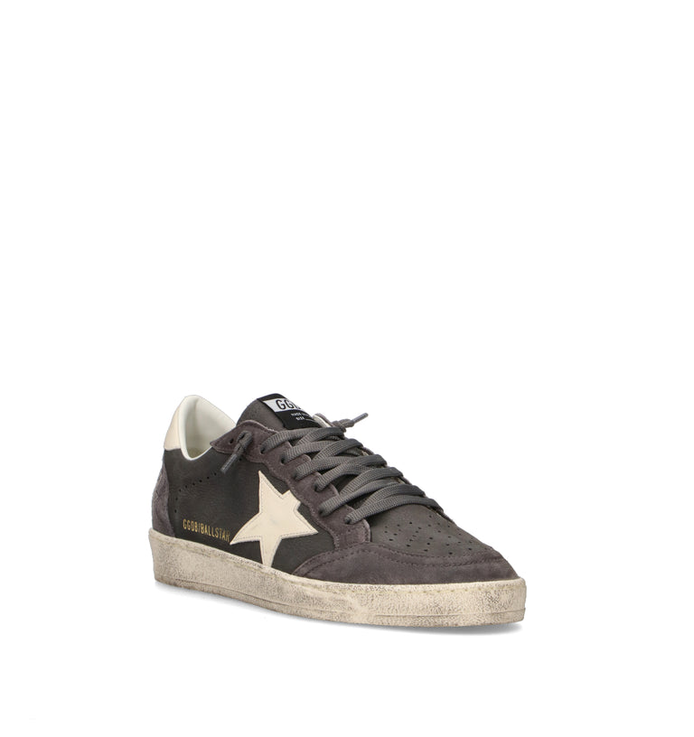 GOLDEN GOOSE BALL STAR Sneaker uomo grigia in pelle