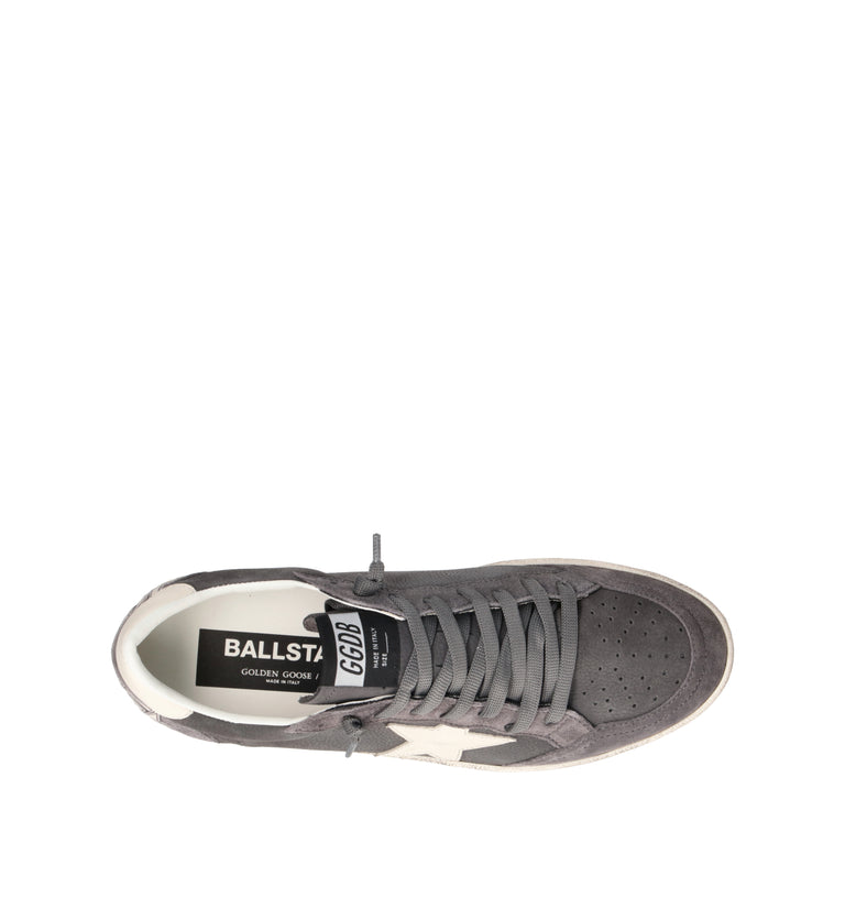 GOLDEN GOOSE BALL STAR Sneaker uomo grigia in pelle