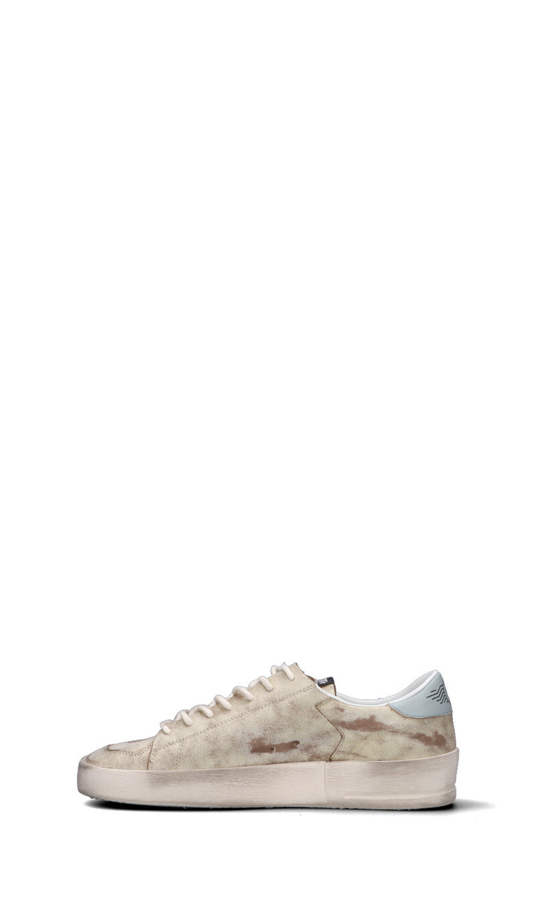 GOLDEN GOOSE STARDAN Sneaker uomo panna/azzurra in pelle