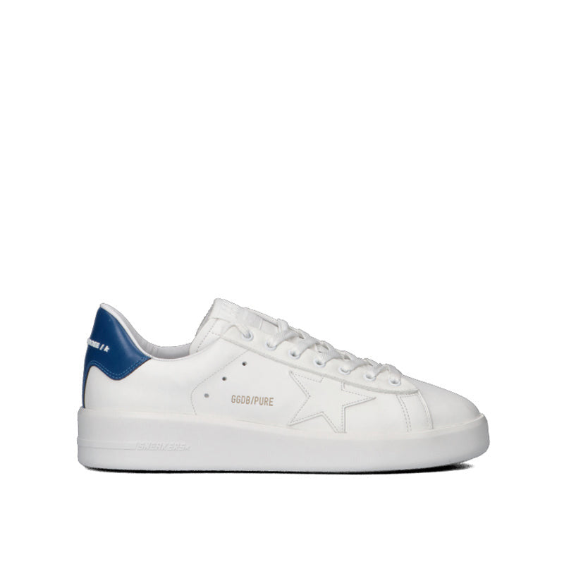 GOLDEN GOOSE Snekaer uomo bianca e blu in pelle